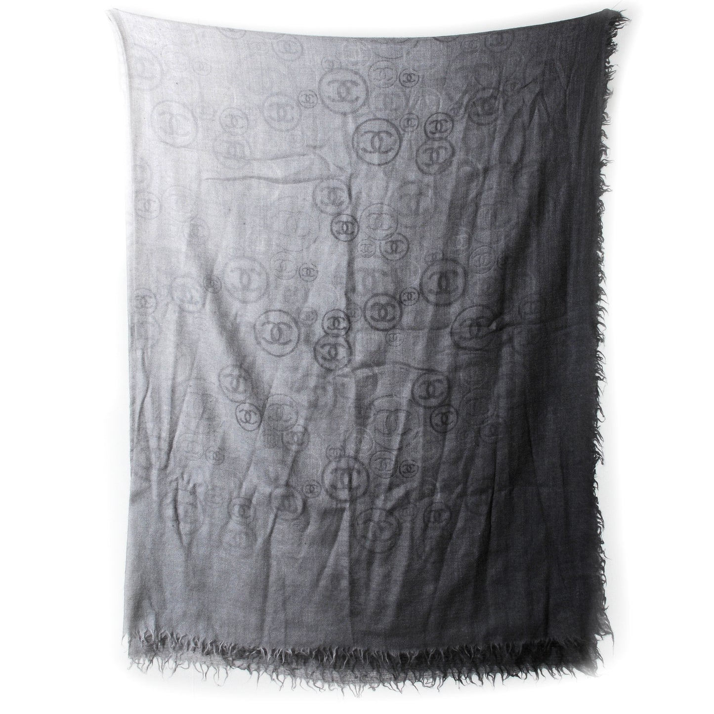 Cashmere CC Fringe Scarf Grey