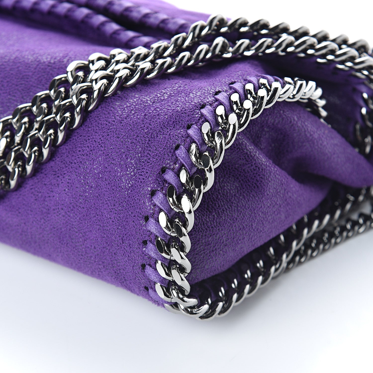 Stella McCartney Shaggy Deer Mini Falabella Fold Over Tote Bright Purple 8 of 8