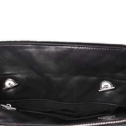 Chanel Lambskin Surpique Chevron Quilted Tote Black 9 of 14