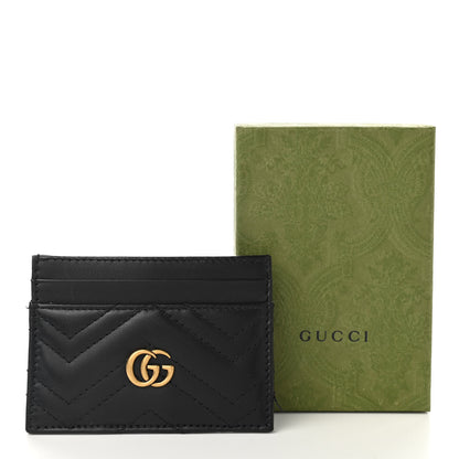 Gucci Calfskin Matelasse GG Marmont Card Holder Black 8 of 8