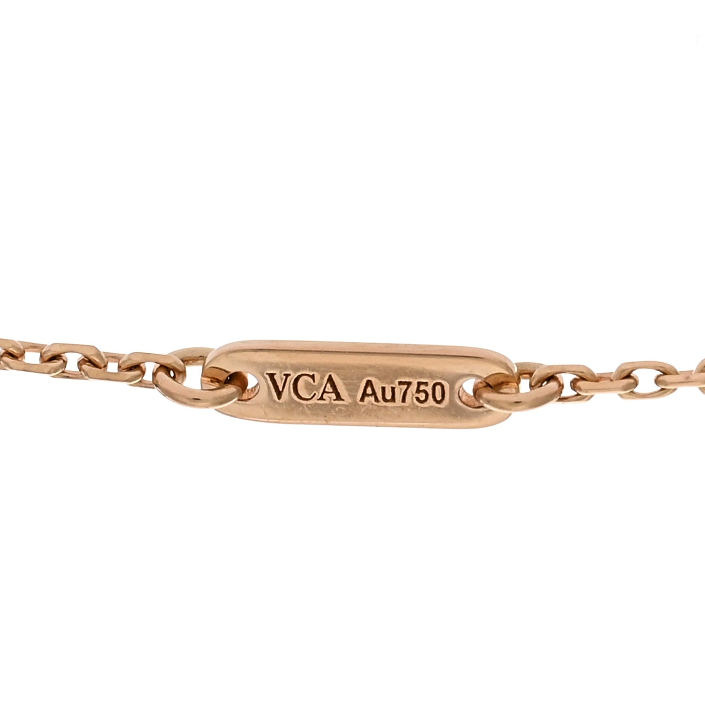 18K Rose Gold Carnelian Sweet Alhambra Pendant Necklace