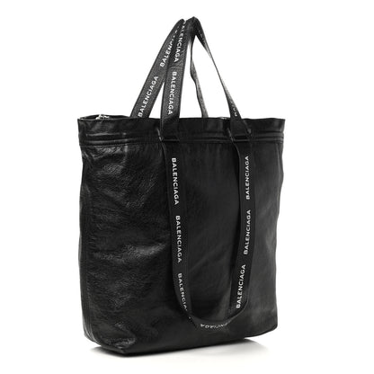 Balenciaga Agneau Logo Printed Carry Tote S Black 3 of 11