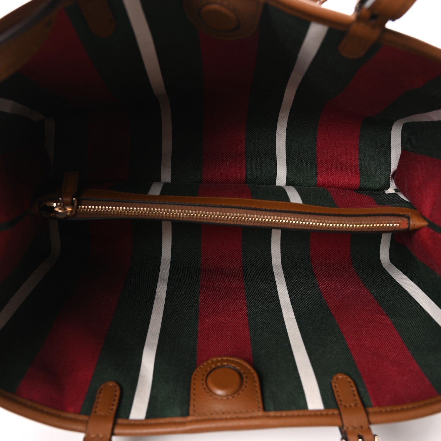 Gucci GG Supreme Monogram Emblem Medium Tote Bag Beige Dark Brown 5 of 10