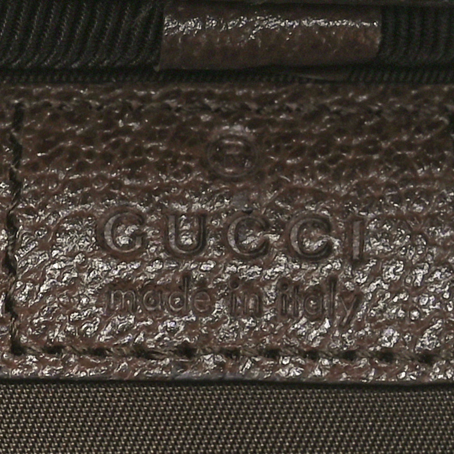 GG Supreme Monogram Textured Calfskin Web Ophidia Vanity Cosmetic Case Beige Ebony New Acero
