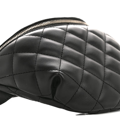 Chanel Calfskin Quilted Uniform Waist Belt Bag Black 9 of 10