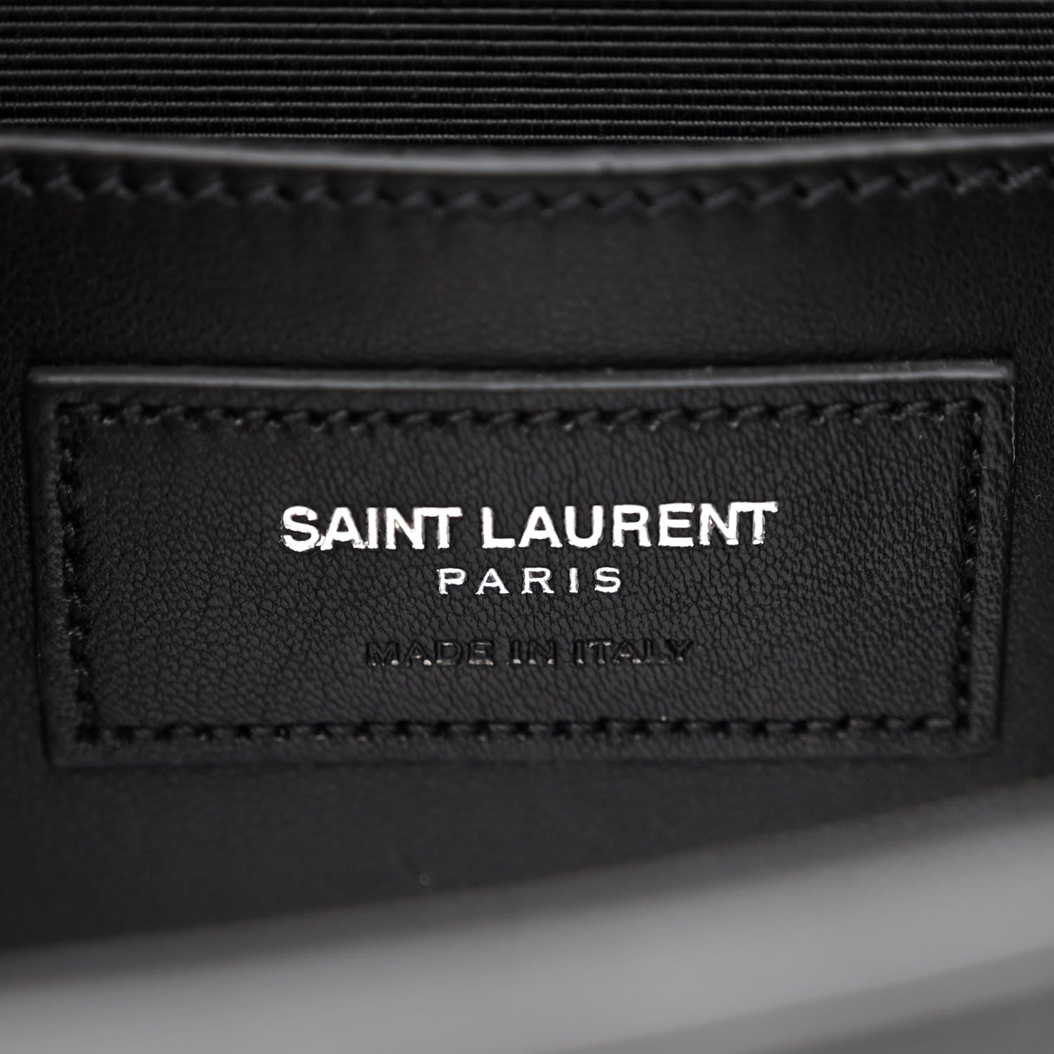 Saint Laurent Calfskin Crocodile Embossed Medium Classic Monogram Kate Tassel Satchel Black 6 of 10