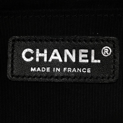 Chanel Jersey Quilted Medium Single Flap Blue Black 6 of 10