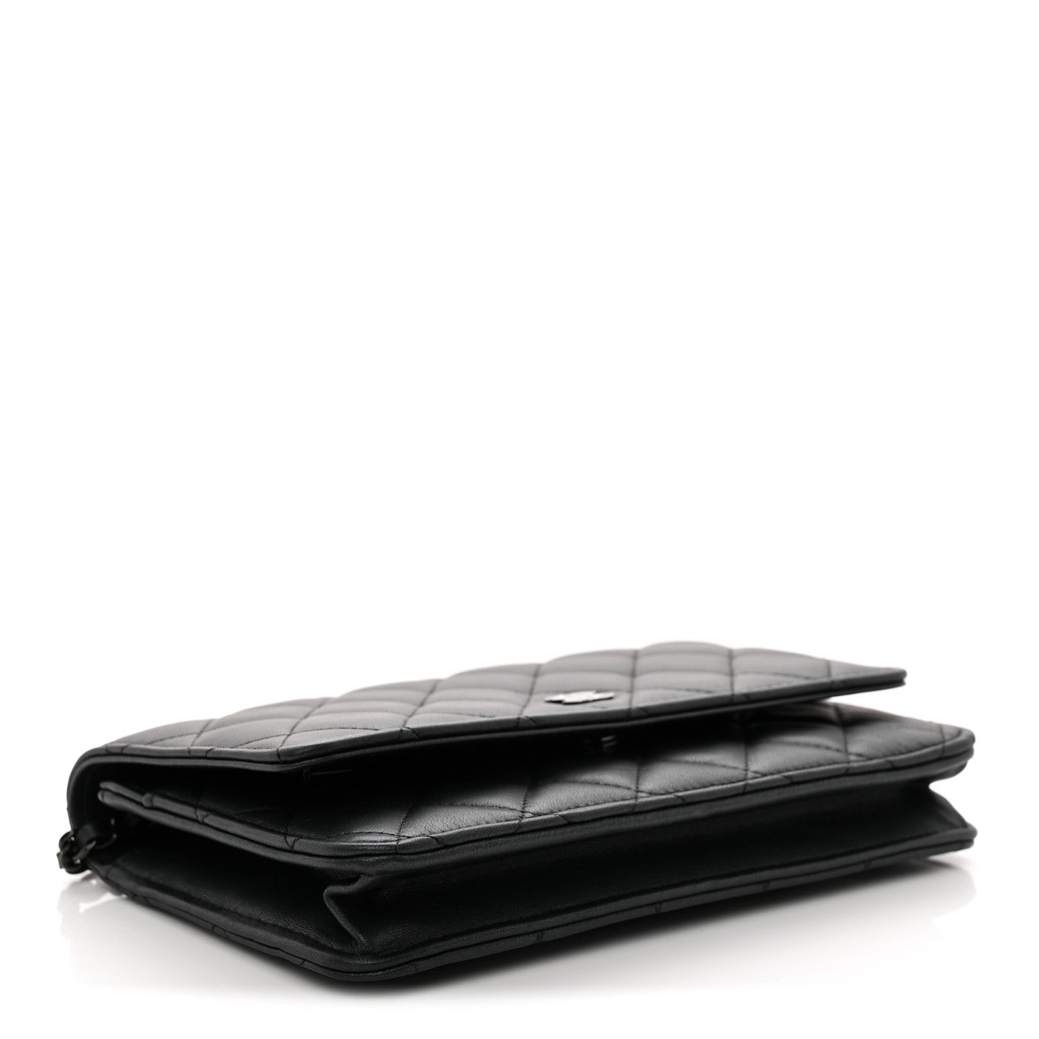 Chanel Pearly Lambskin Quilted Wallet On Chain WOC So Black 4 of 12
