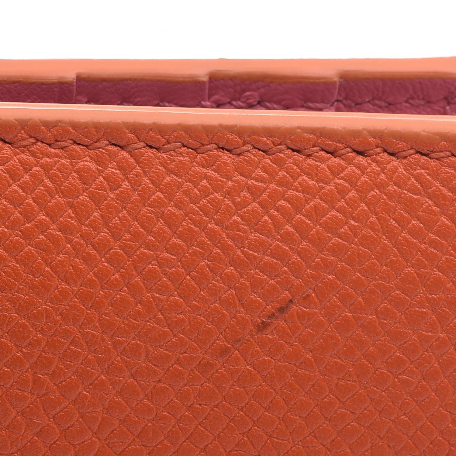 Celine Grained Calfskin Medium Multifunction Strap Wallet Orange 8 of 11