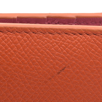 Celine Grained Calfskin Medium Multifunction Strap Wallet Orange 8 of 11
