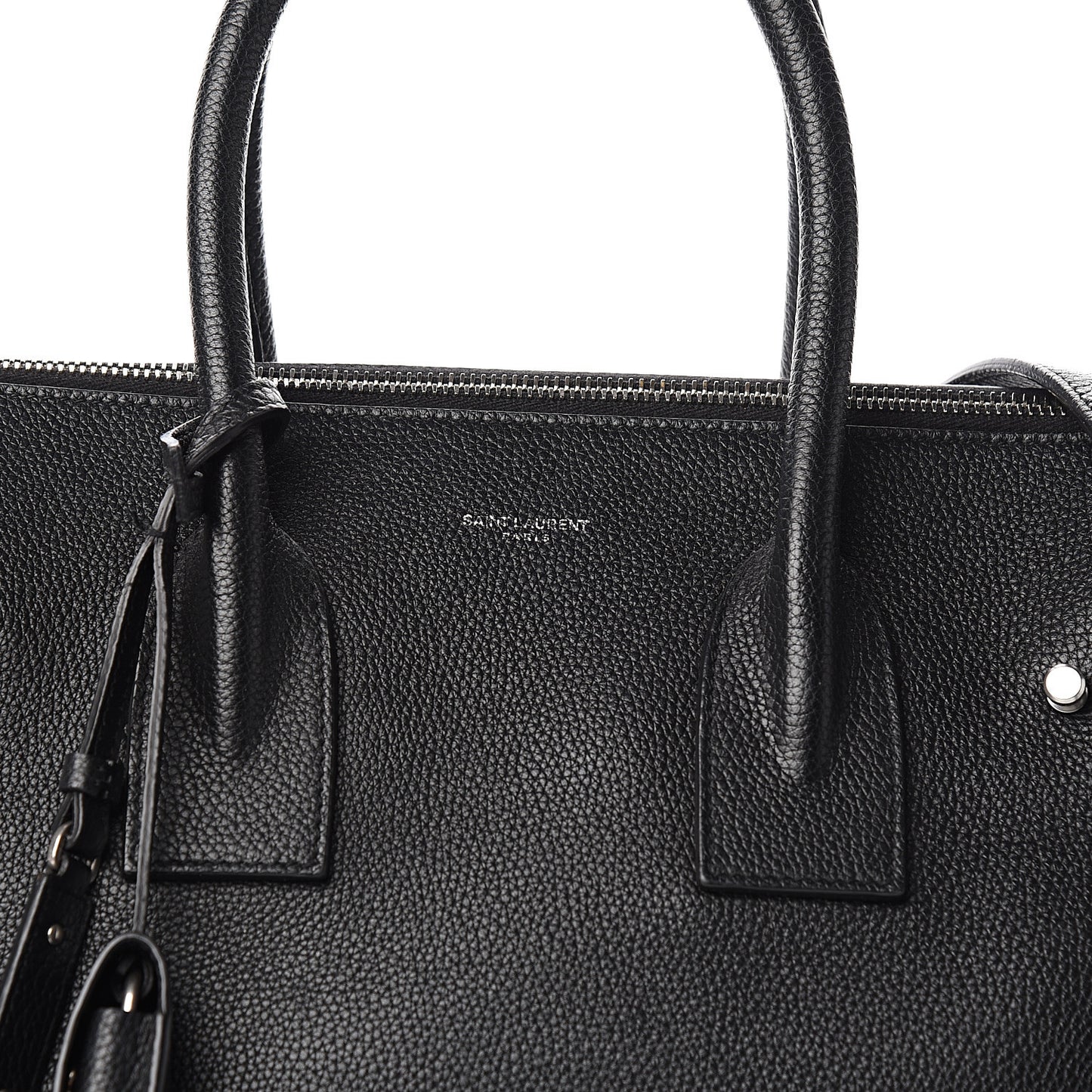 Grained Calfskin Small Supple Sac De Jour Duffle Black
