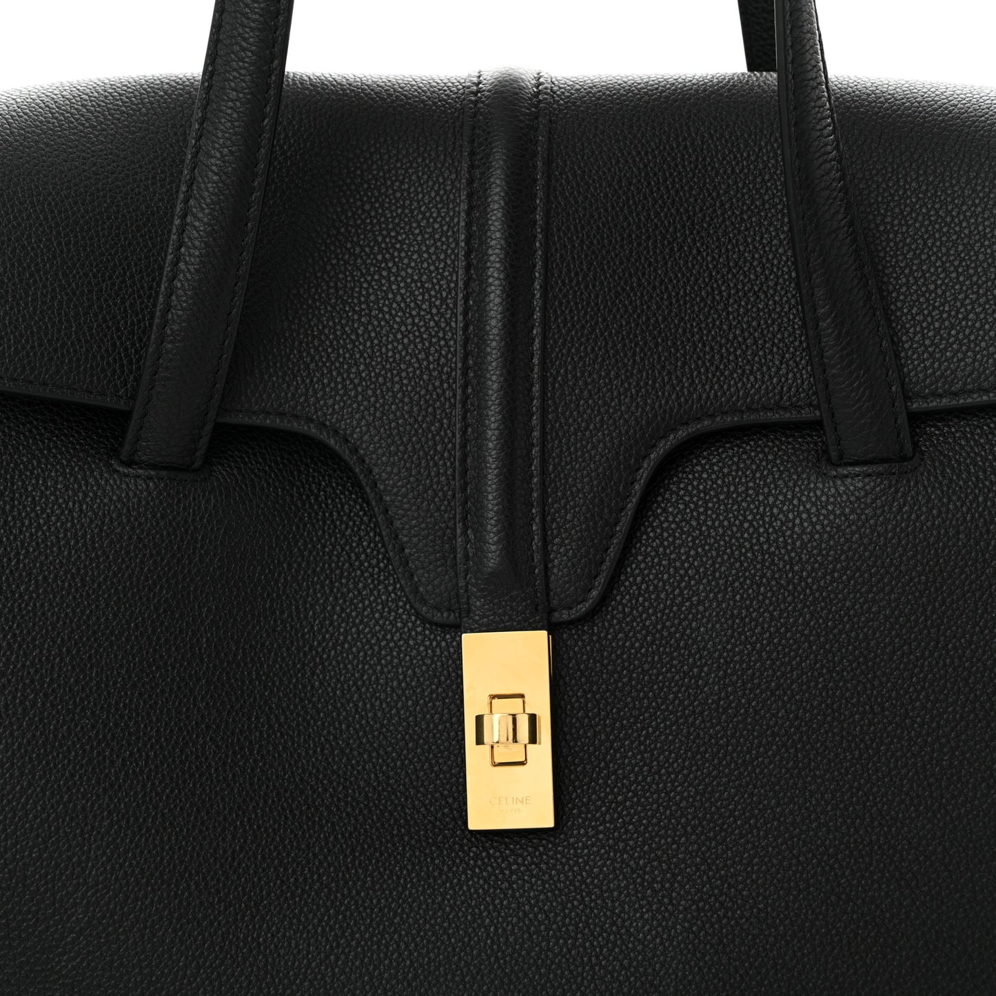Supple Grained Calfskin Medium Soft 16 Bag Black