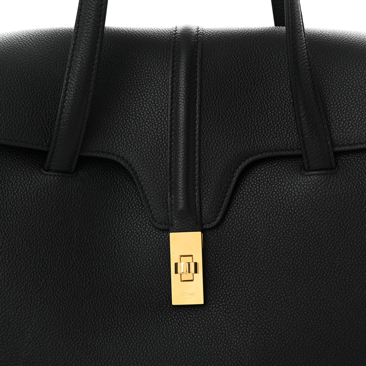 Celine Supple Grained Calfskin Medium Soft 16 Bag Black 7 of 9