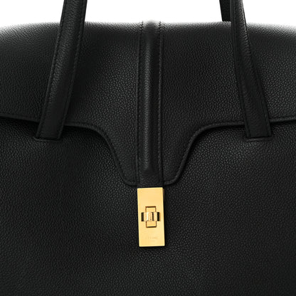 Celine Supple Grained Calfskin Medium Soft 16 Bag Black 7 of 9