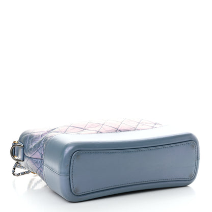 Chanel Iridescent Aged Calfskin Quilted Medium Gabrielle Hobo Blue 4 of 10