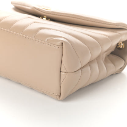 Saint Laurent Calfskin Y Quilted Monogram Small Loulou Chain Satchel Dark Beige 10 of 10