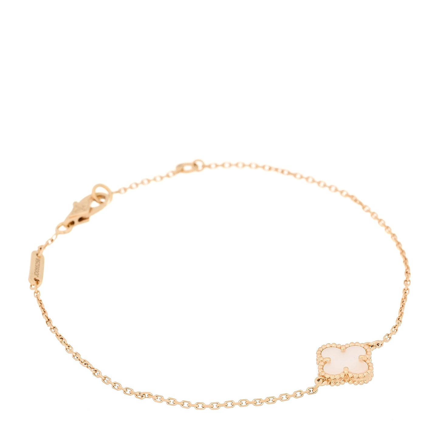 18K Yellow Gold Mother of Pearl Sweet Alhambra Bracelet