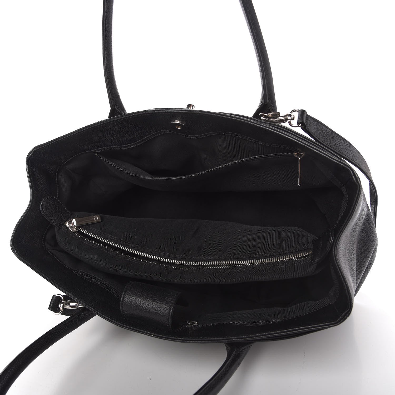 Chanel Calfskin Cerf Executive Shopper Tote Black 5 of 9