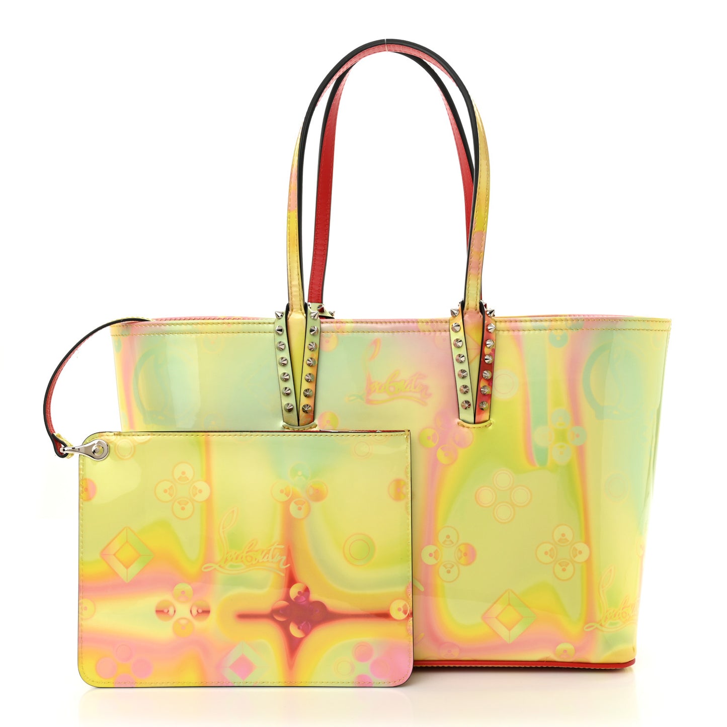 Patent Calfskin Loubinthesky Cabata Tote Multicolor