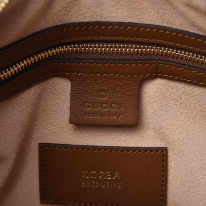 Gucci GG Supreme Monogram Embroidered Small Boston Brown 8 of 11