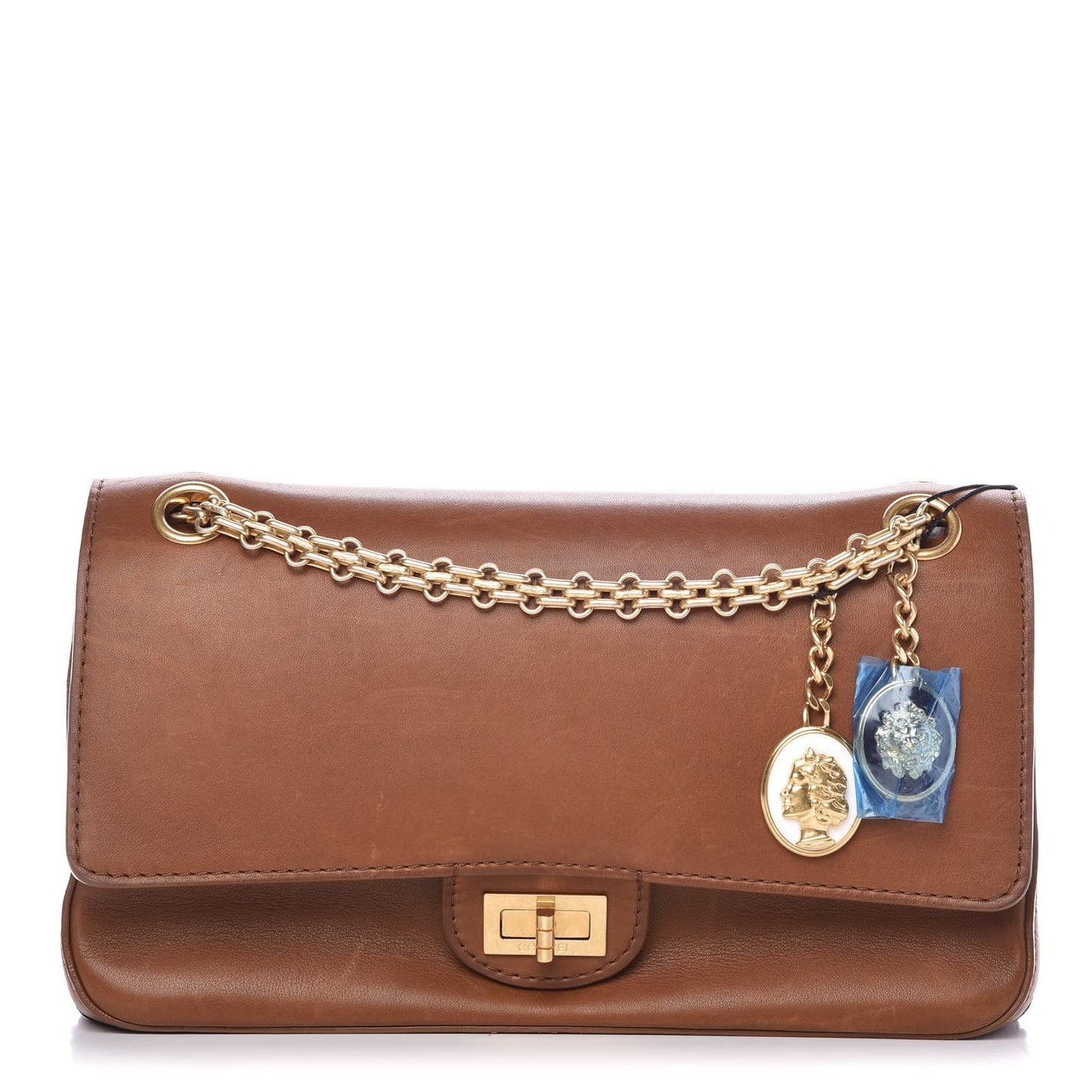 Calfskin Nude 2.55 Medals Reissue 226 Flap Camel