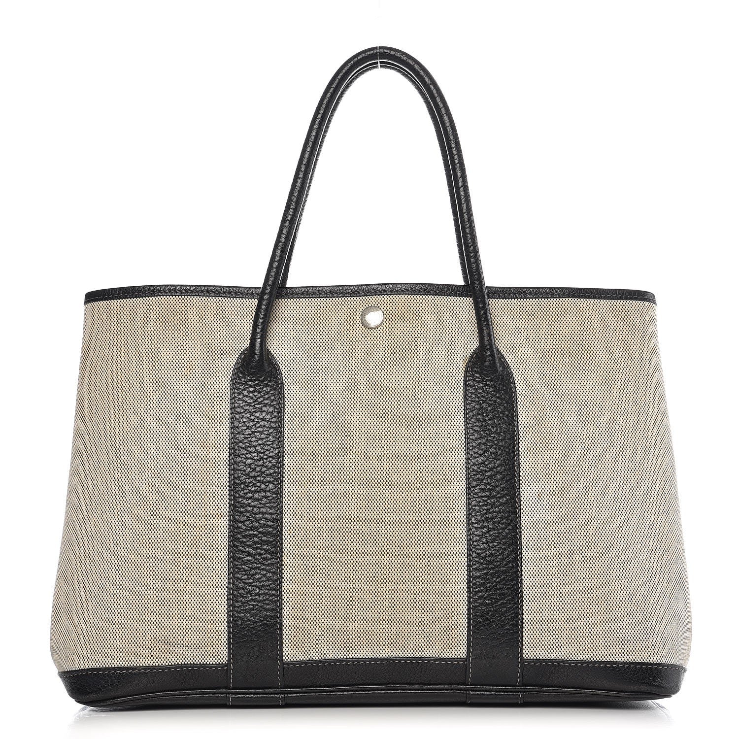 Hermes Buffle Skipper Toile Garden Party 36 MM Tote Black 1 of 11
