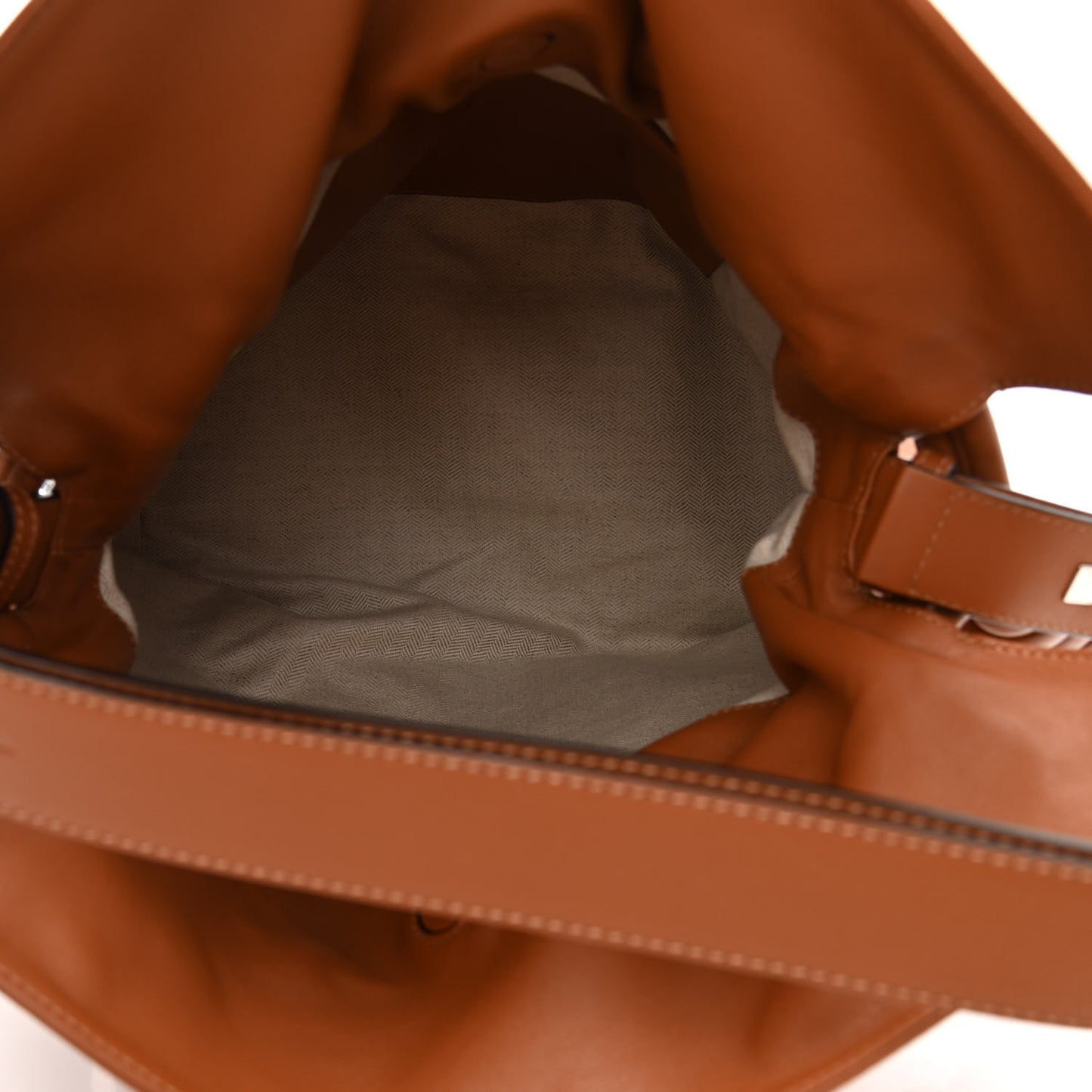 Calfskin Large Flamenco Knot Bag Warm Desert
