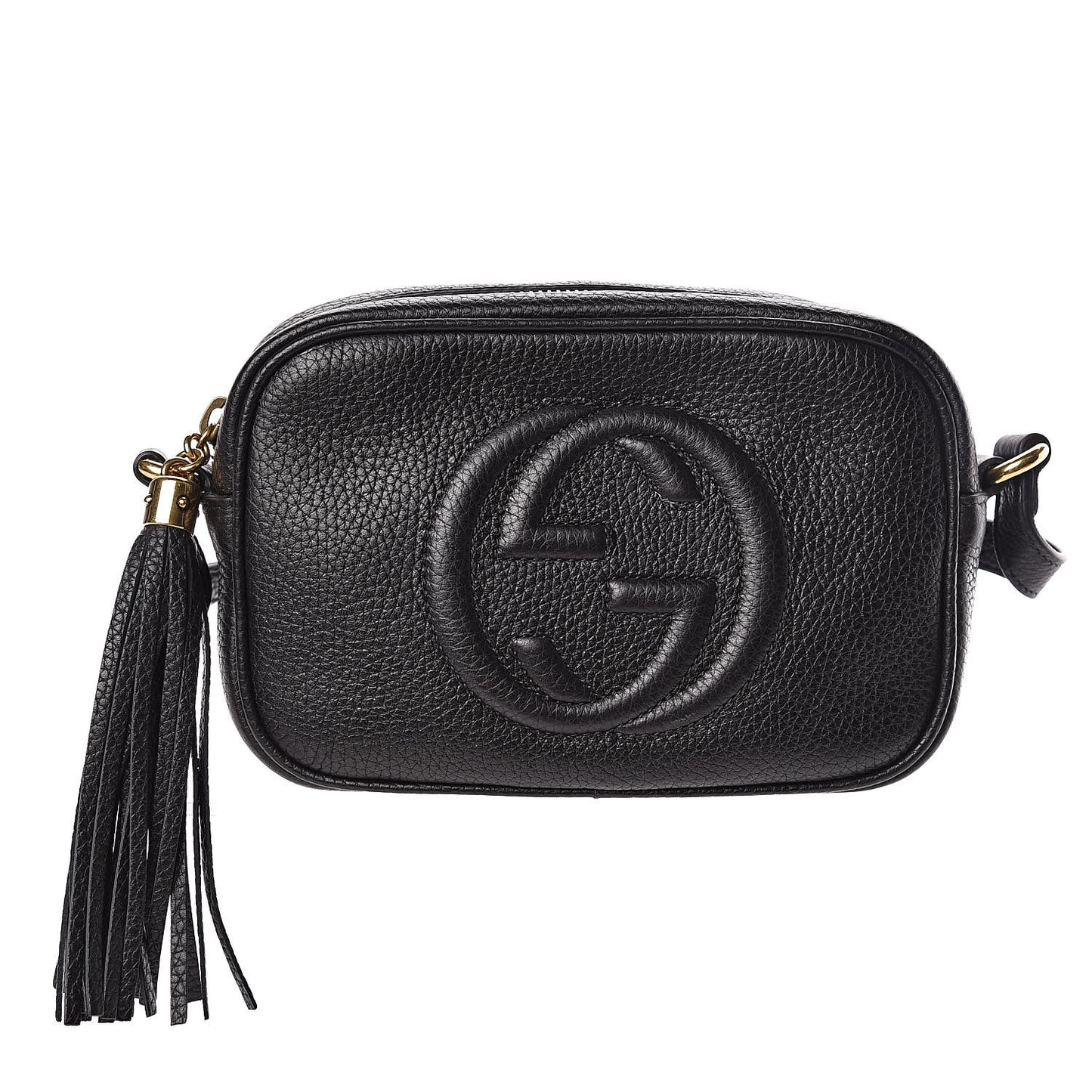 Pebbled Calfskin Mini Soho Disco Bag Black