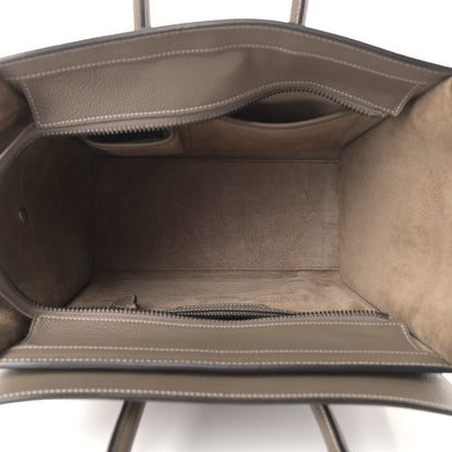 Celine Drummed Calfskin Micro Luggage Souris 4 of 4
