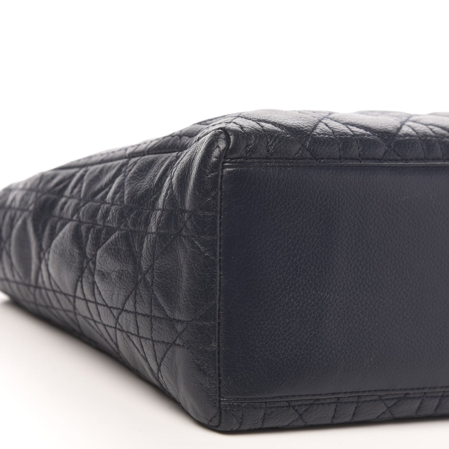Grained Calfskin Cannage Medium Supple Lady Dior Navy