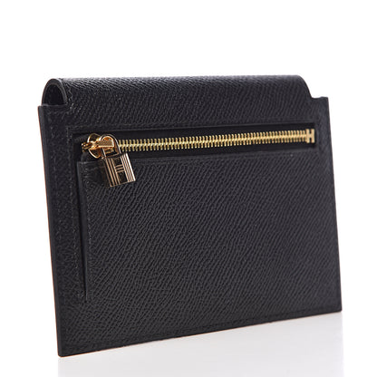Hermes Epsom Kelly Pocket Compact Wallet Black 3 of 8