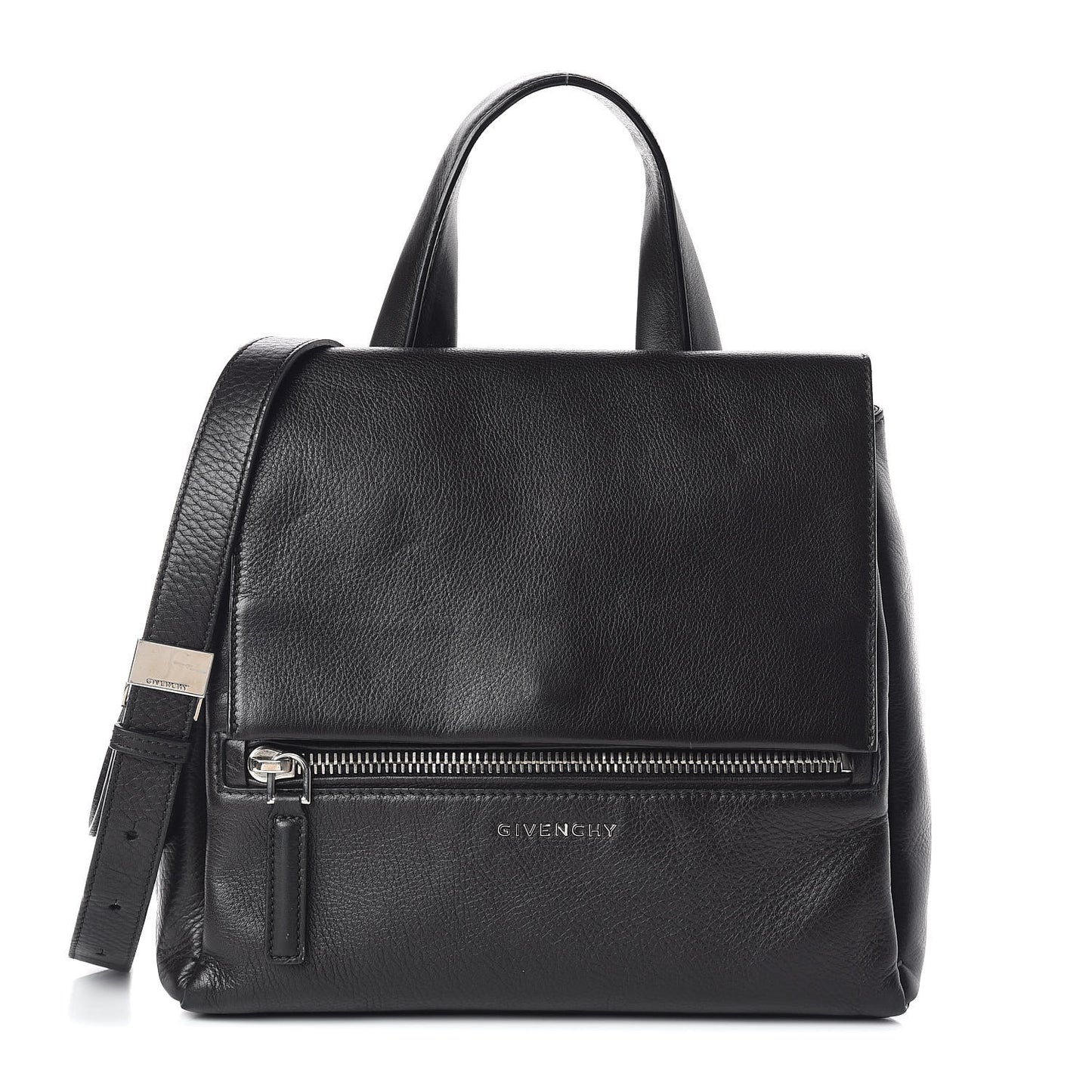 Calfskin Small Pandora Pure Flap Bag Black