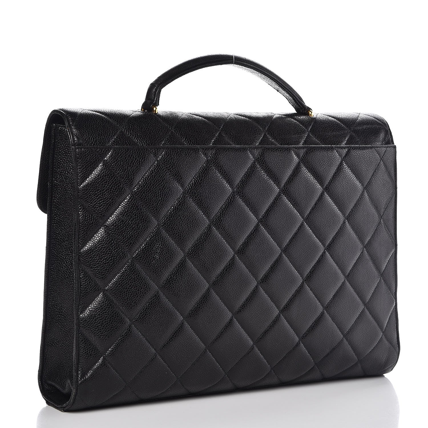 Chanel Caviar Quilted Briefcase Laptop Bag Black 3 of 8