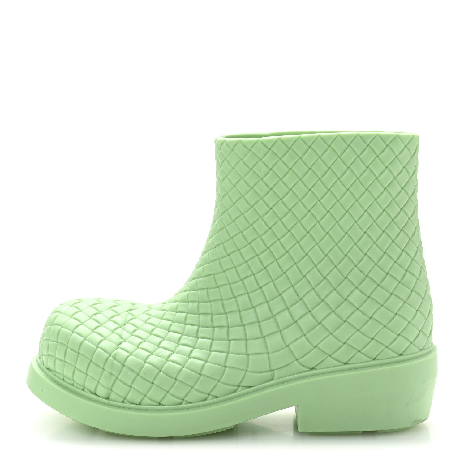 Bottega Veneta Rubber Intreccio Fireman Ankle Boots 38 Siren 1 of 8