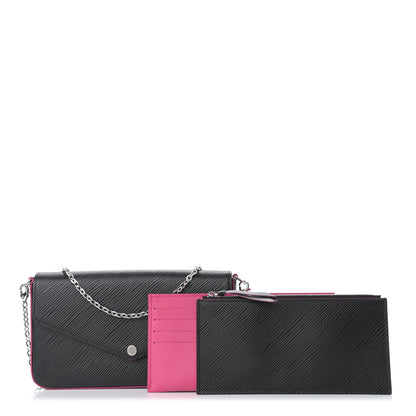 Louis Vuitton Epi Pochette Felicie Black Hot Pink 1 of 11