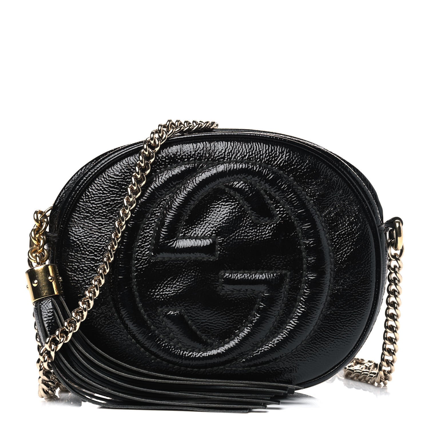 Gucci Patent Mini Soho Chain Bag Black 1 of 5