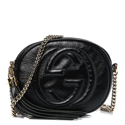 Gucci Patent Mini Soho Chain Bag Black 1 of 5