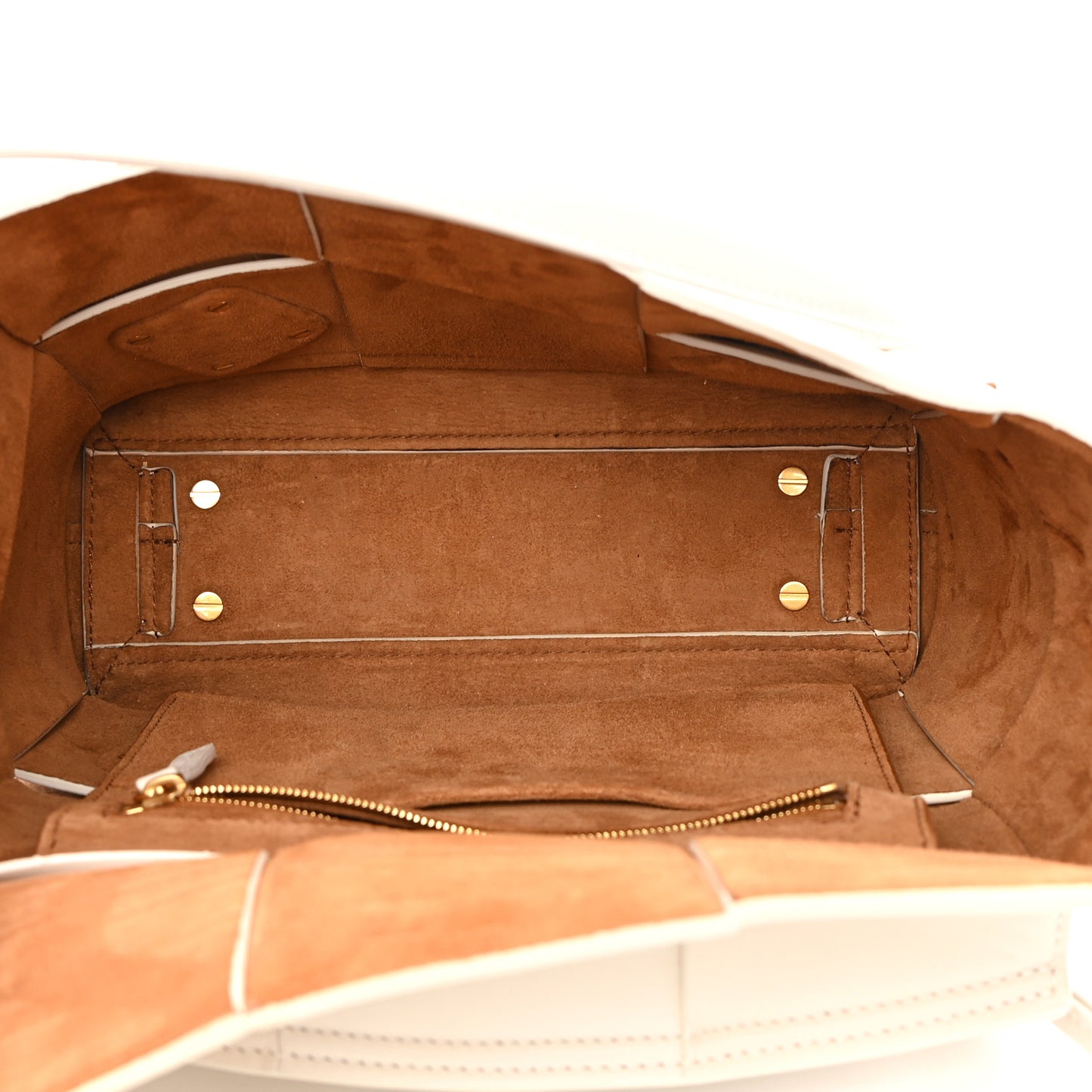 French Calfskin Maxi Intrecciato Small Arco Bianco