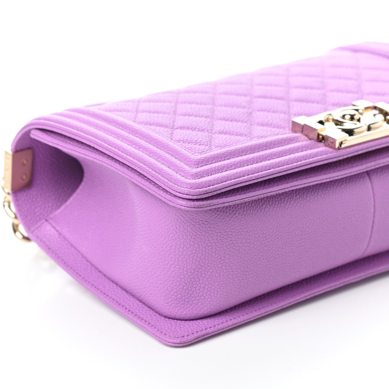 Chanel Caviar Quilted Medium Boy Flap Purple 8 of 9