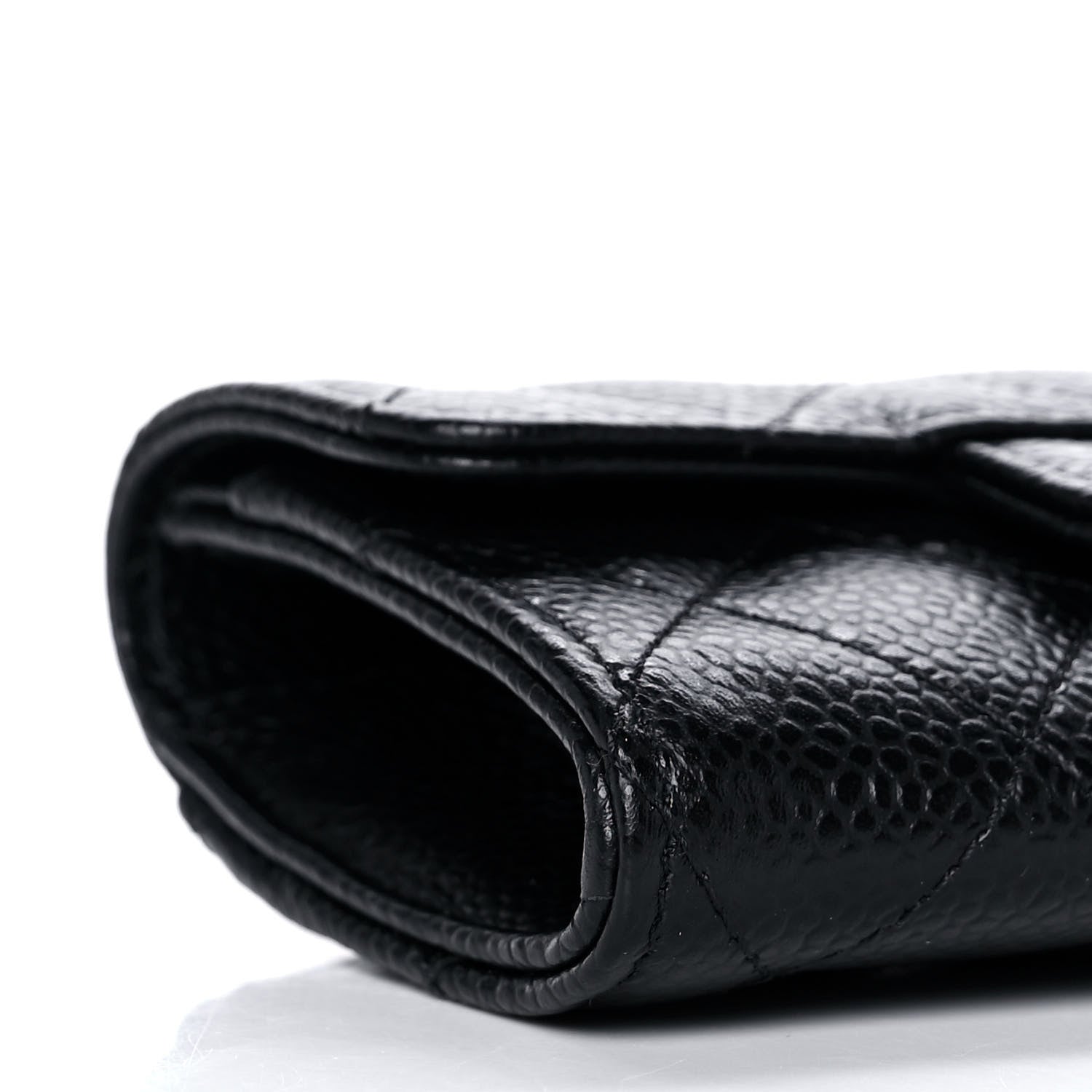 Chanel Caviar Quilted Flap Card Holder Wallet Black 10 of 12