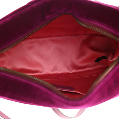 Gucci Velvet Matelasse Small GG Marmont Chain Shoulder Bag Fuchsia Violet Cyclamen 5 of 8