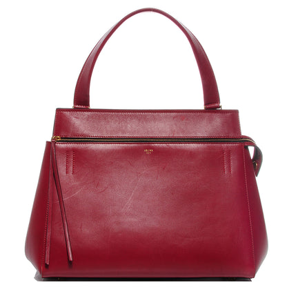 Celine Palmelato Calfskin Medium Edge Shoulder Bag Red 1 of 9