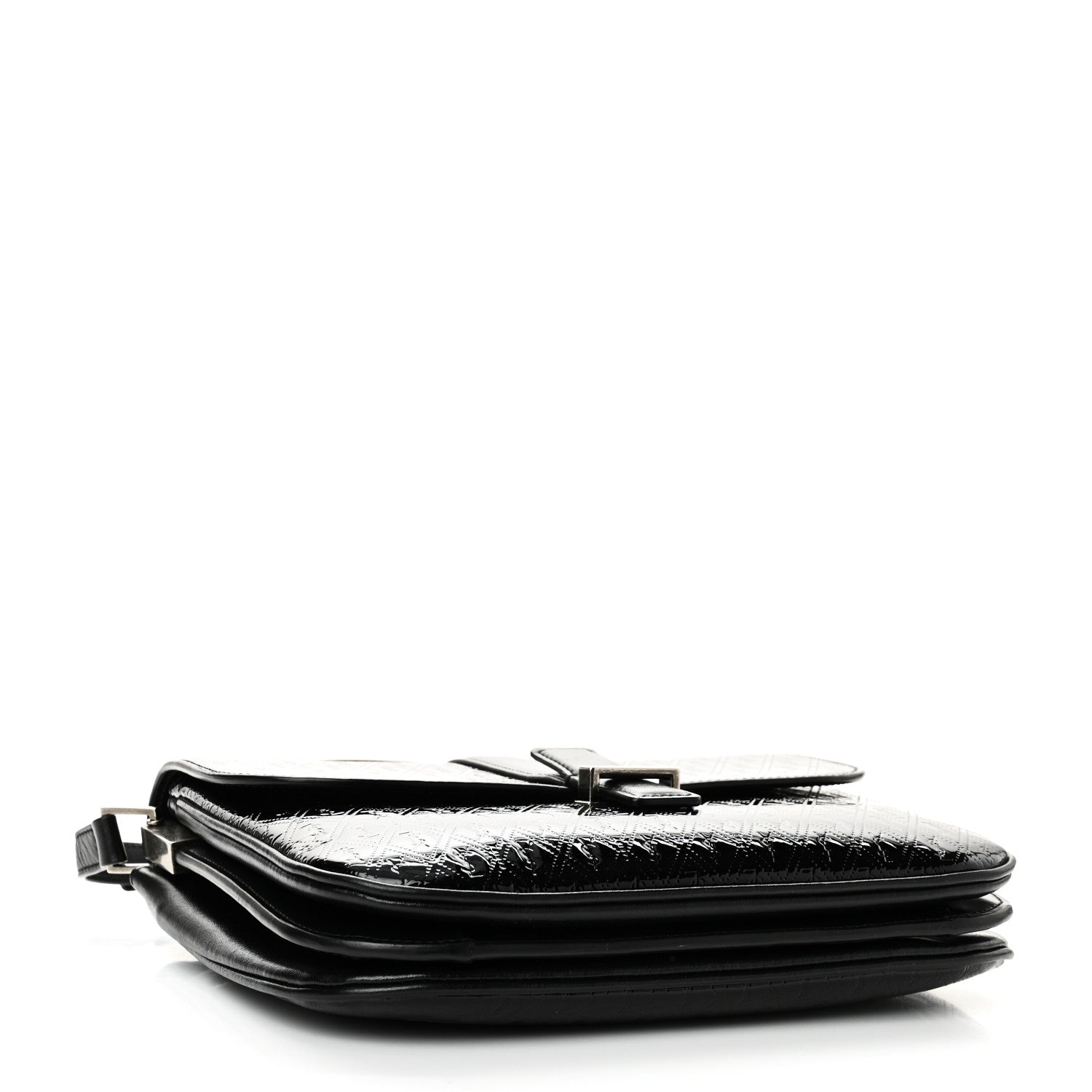 Saint Laurent Patent Embossed Small Le Monogramme Satchel Black 4 of 9