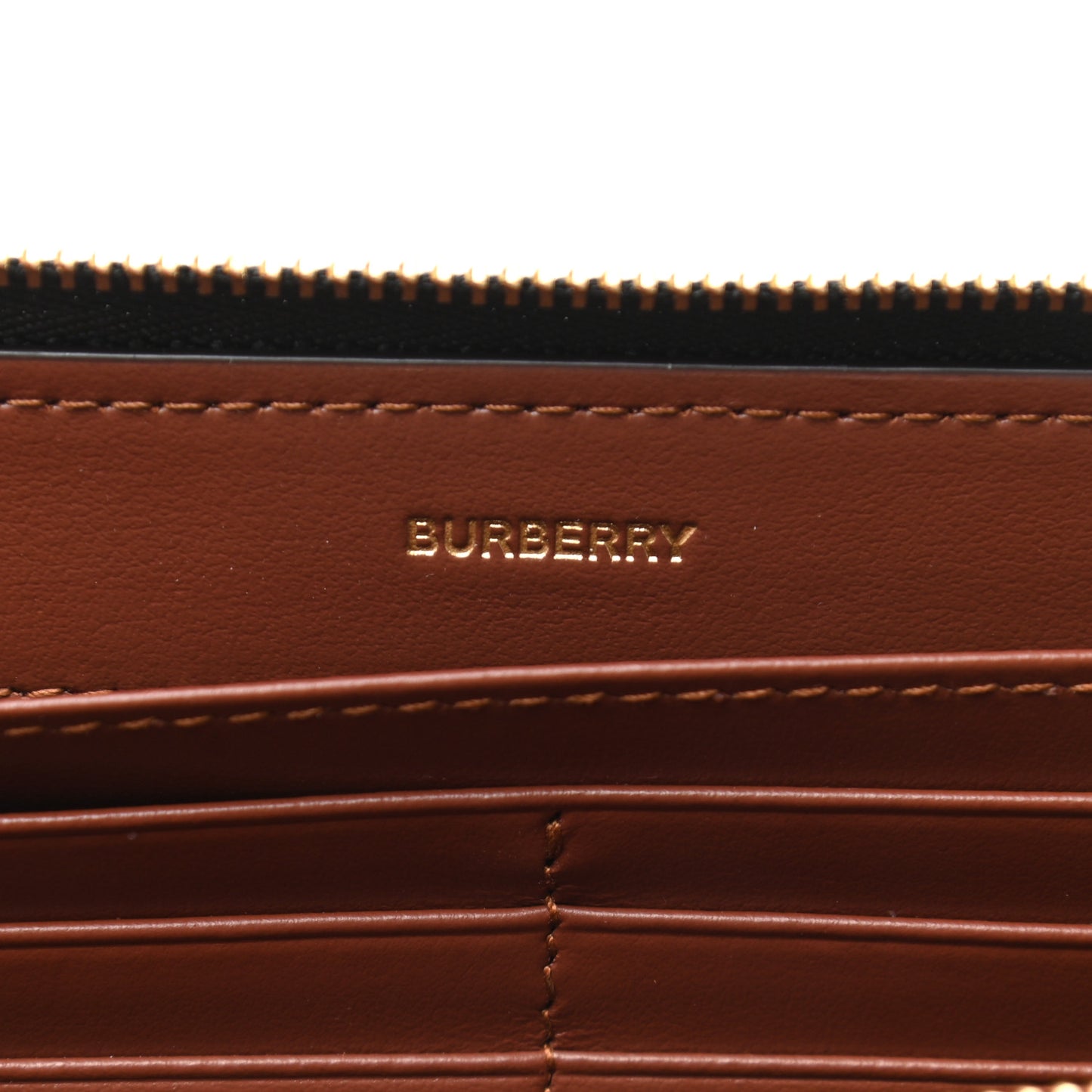E-Canvas Icon Stripe Ziparound Wallet Archive Beige
