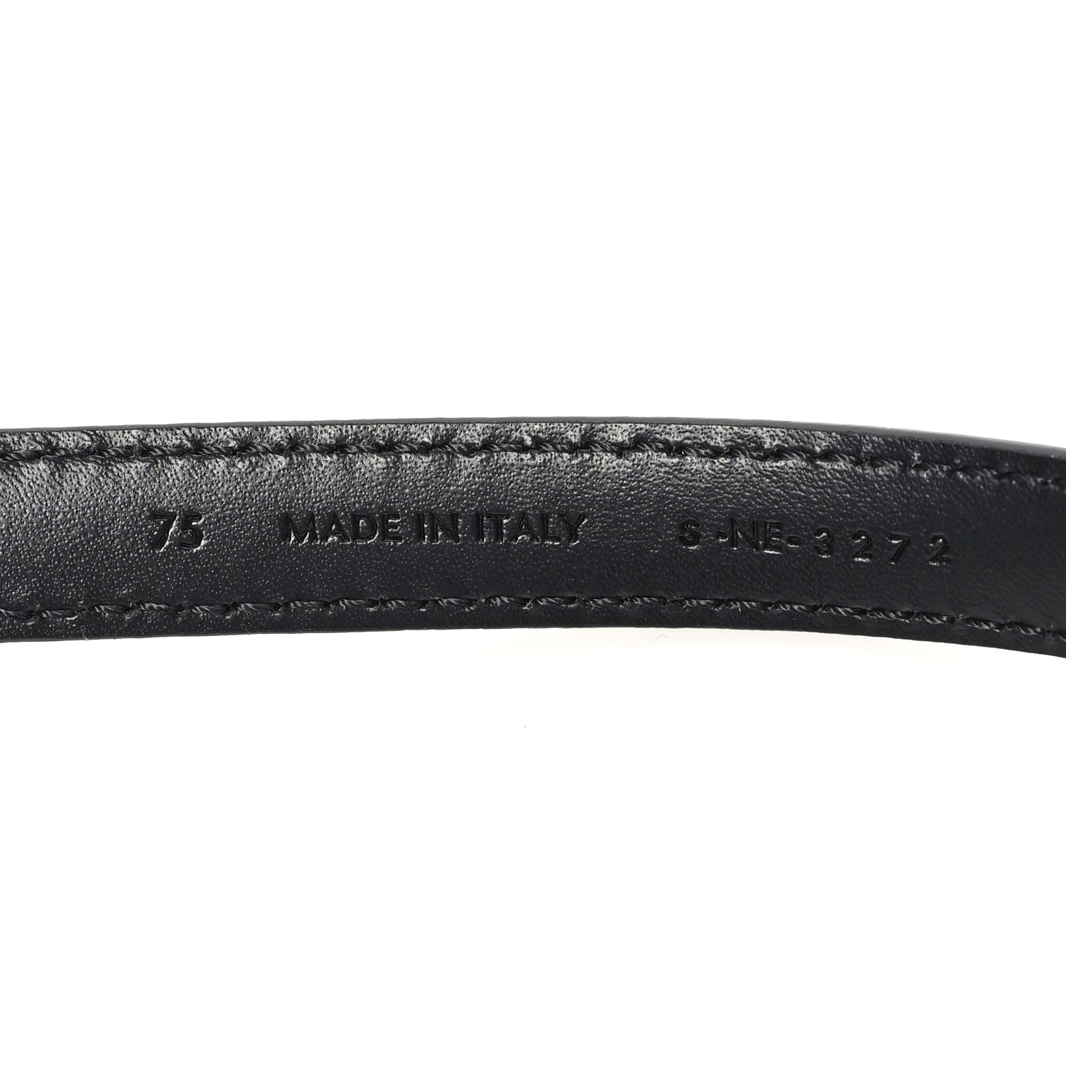 Celine Taurillon Calfskin Teen Elegant 13mm Triomphe Belt 75 30 Black 4 of 6
