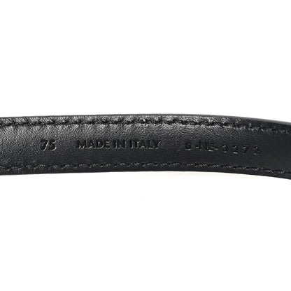 Celine Taurillon Calfskin Teen Elegant 13mm Triomphe Belt 75 30 Black 4 of 6