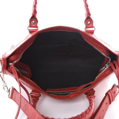 Balenciaga Agneau Classic Silver Hardware S City Rouge Groseille 6 of 8