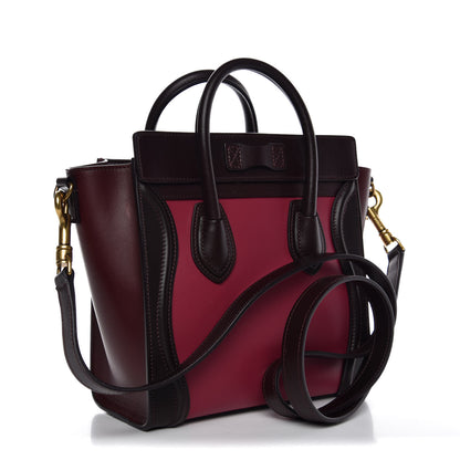 Celine Satin Calfskin Nano Tri-Color Luggage Orchid 3 of 8