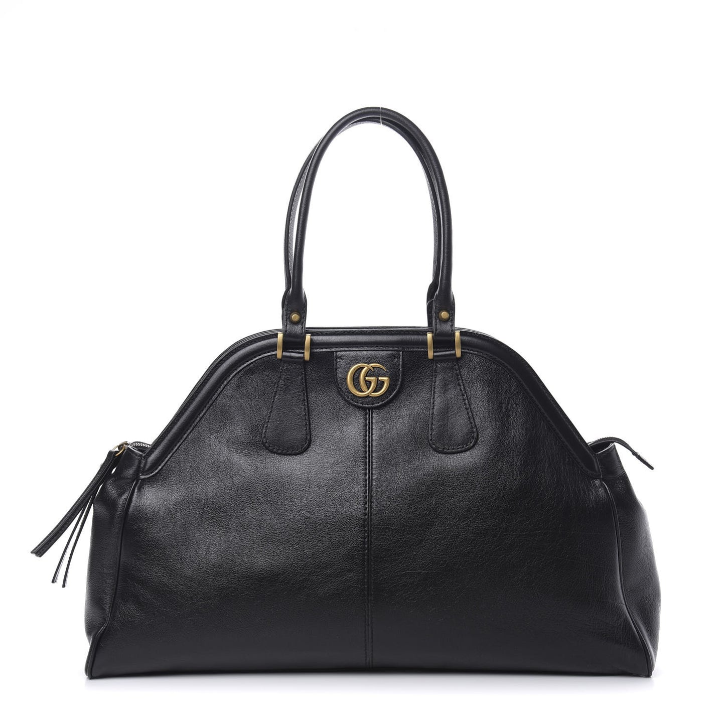 Calfskin Large Re(Belle) Top Handle Bag Black