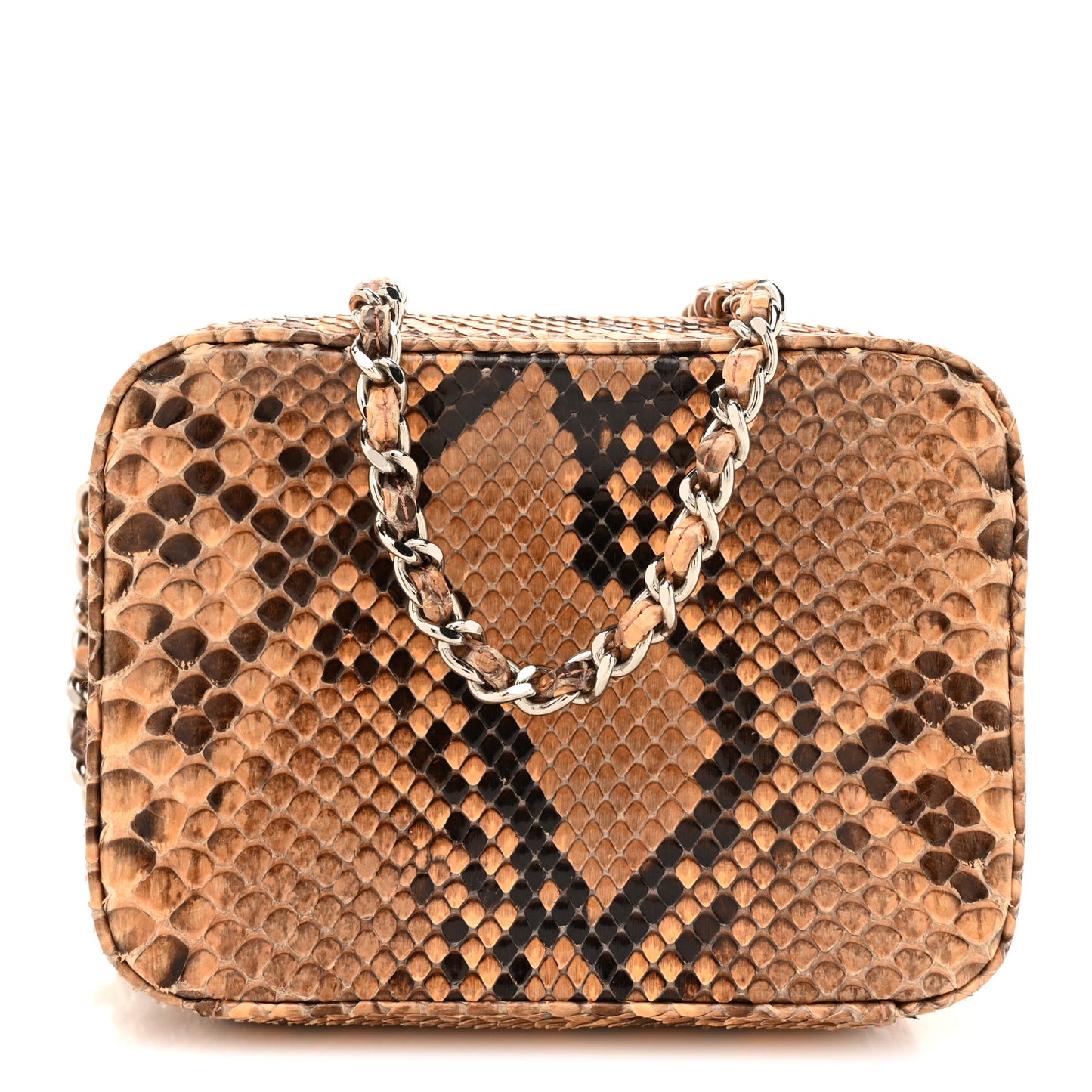Snakeskin Mini Shoulder Bag Beige